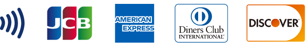 タッチ JCB・American Express・Diners Club・Discover